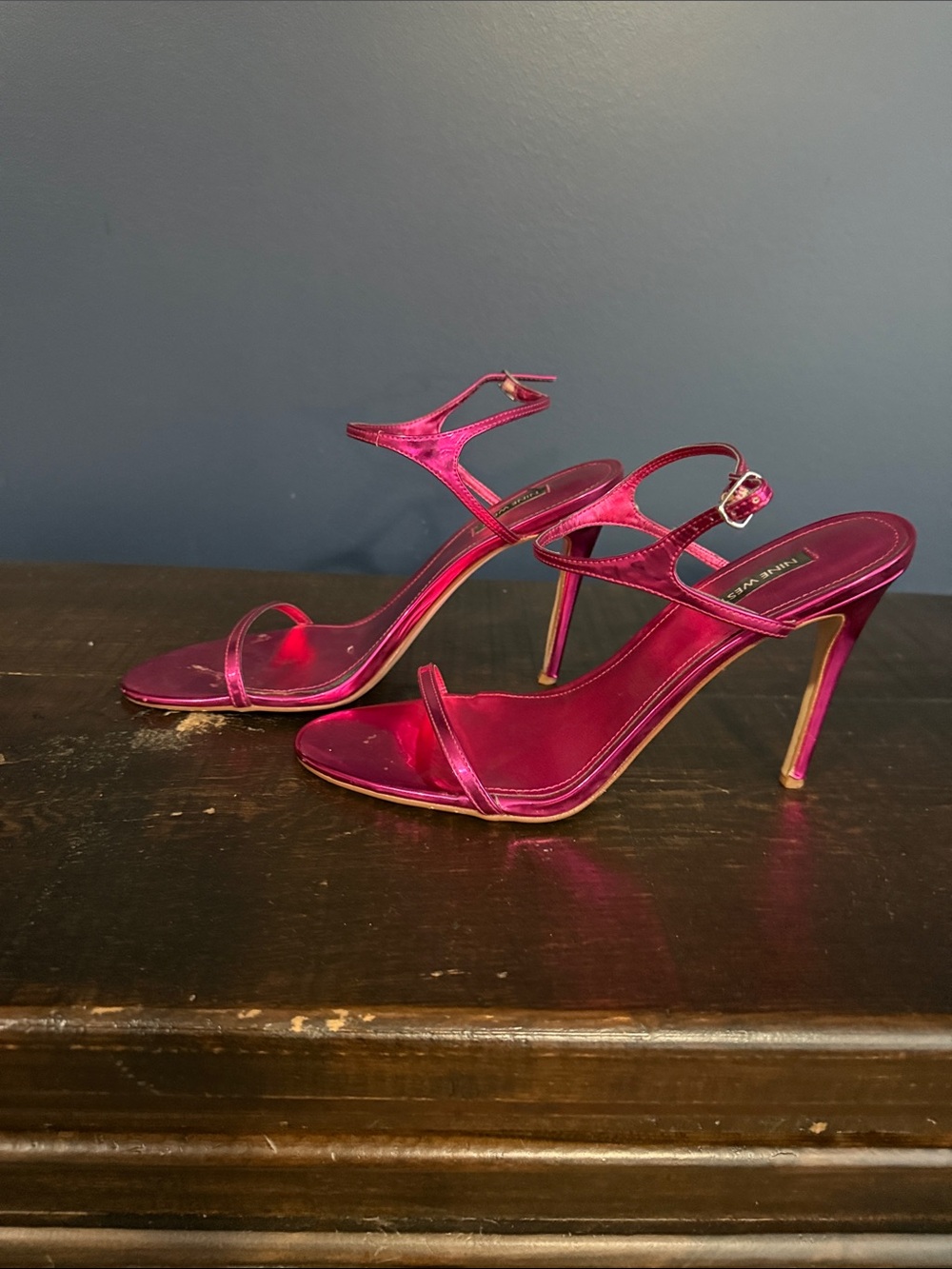 Nine West Pink Strappy Stiletto Heels US 11